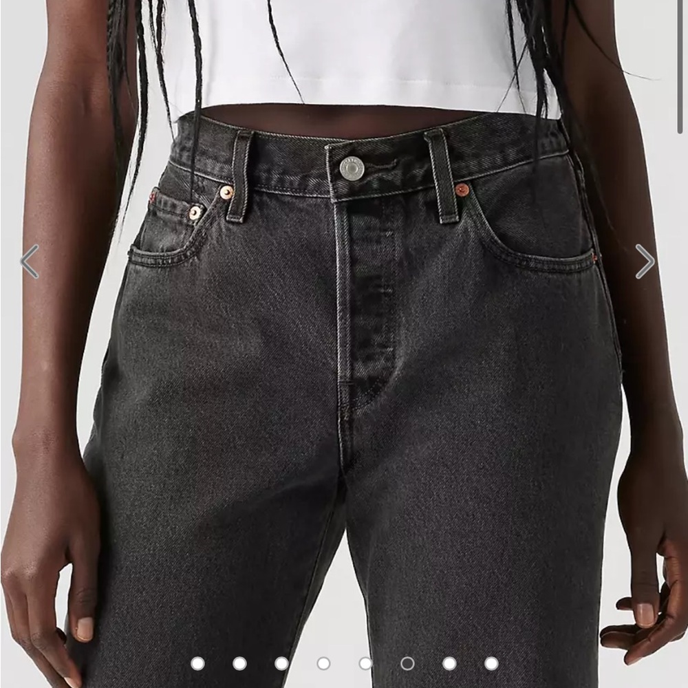 Levi’s 90’s 501 Ankle Jean 30x27 Smooth Operator (Black) Like New - Picture 2 of 9